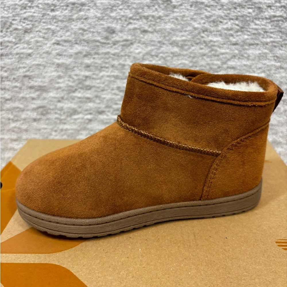 Ugg Koola Mini Girls  Toddler‎ Boots Sz 9 Suede Side Zip Chestnut
